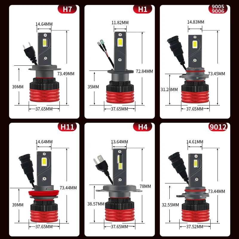 New Design Innovation Upgrade Z10 Max High Power LED Headlight Super Bright H1 H7 H8 H11 H4 9005 9006 9012 80W 6500K 24000LM