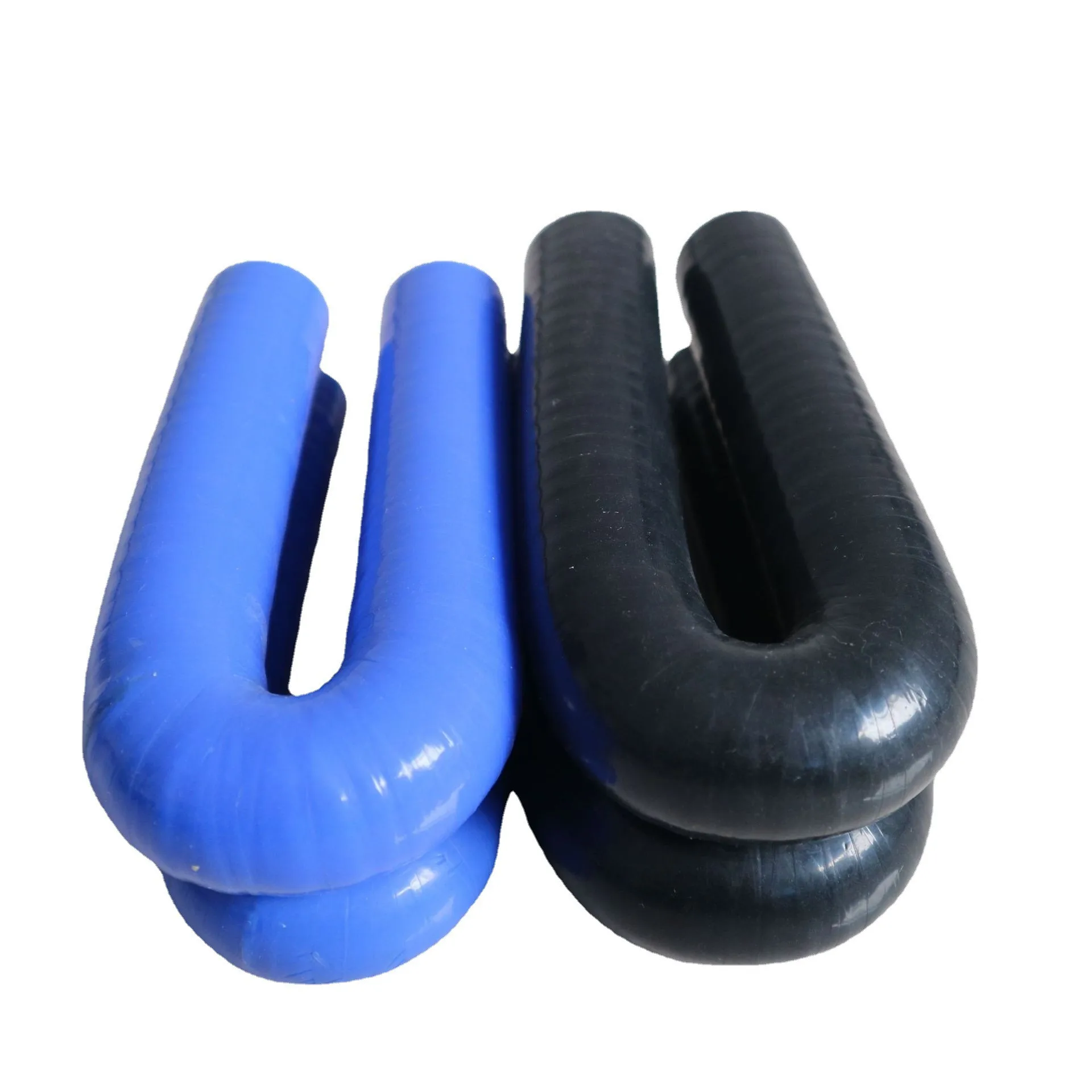 High Performance Heat resistant U T S shape braided silicone hose 180 degree elbow silicon rubber hose