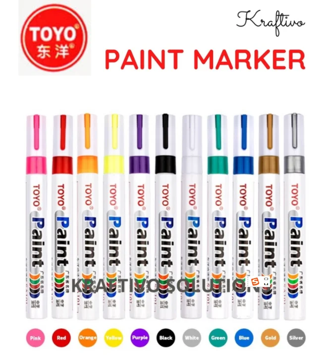 Яркие маркеры для рисования, водонепроницаемые стойкие белые маркеры для покрышек, протекторов резины, ткани, металла, Перманентный художественный маркер