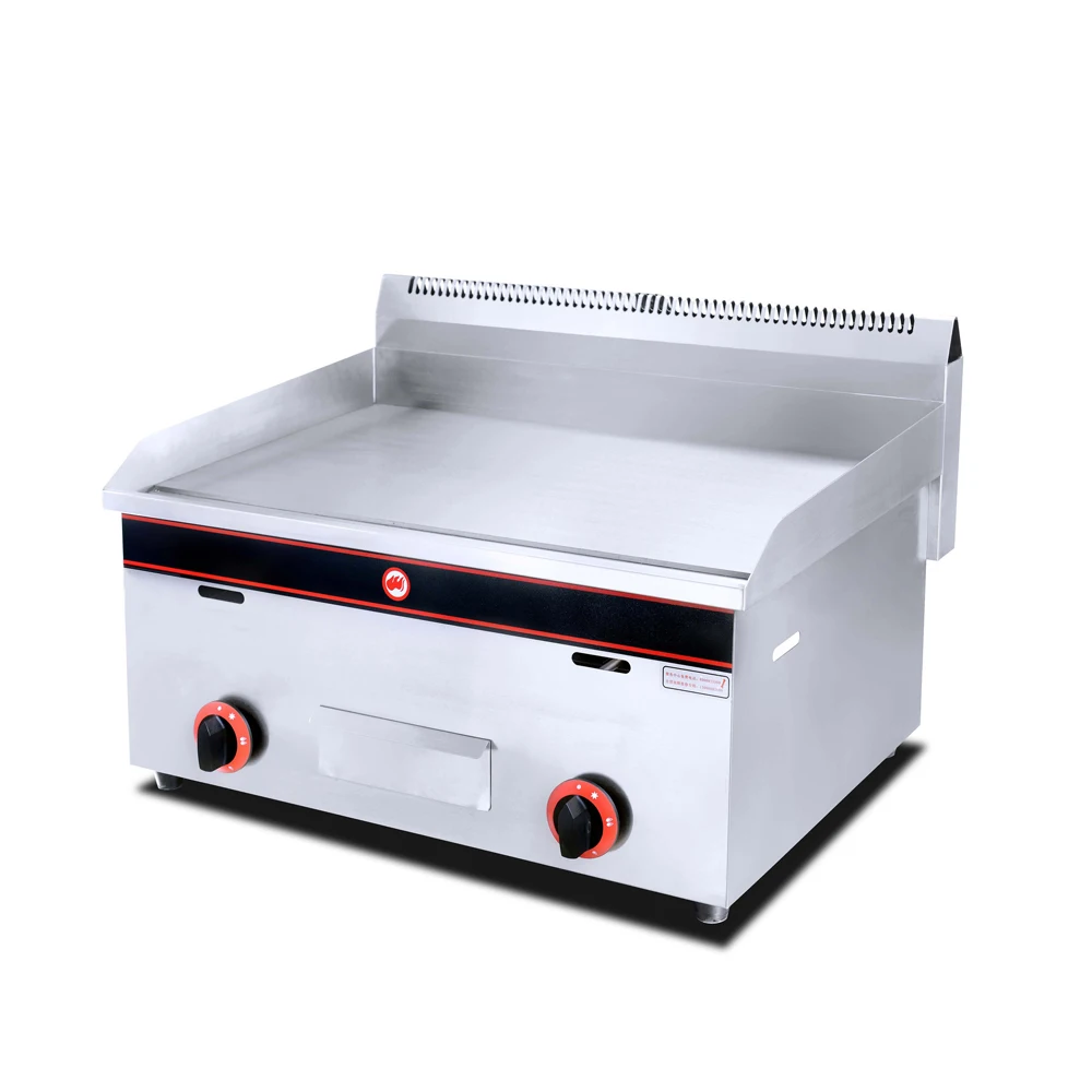 Table Top Stainless Steel Gas Griddle with Deep Fryers Gas Deep Fryer with Griddle Commercial Fryer Combo