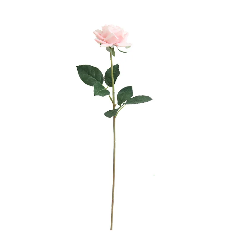 Manufacturer Price Real Touch Single Crescent Rose Artificial Rose Flower