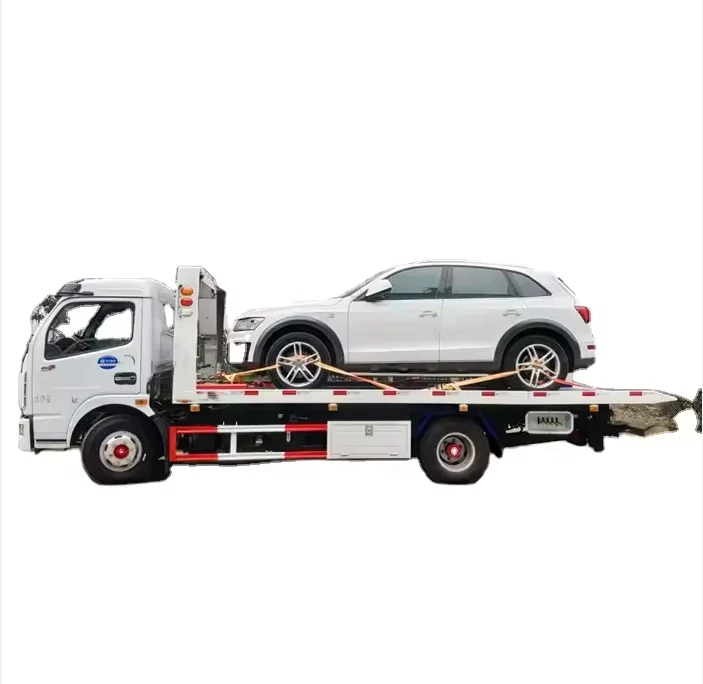 Factory Direct Isuzu 4*2 light duty Wrecker Tow Truck Road Car euro 4 120hp Flatbed Wrecker Towing Truck For Sale