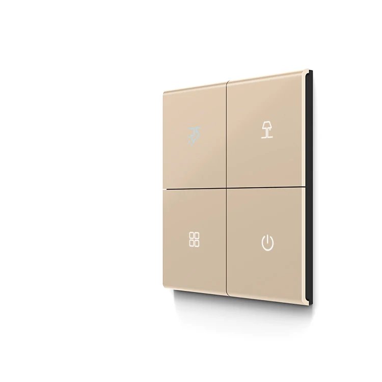 Tuya Zigbee smart 4-button scene switch APP remote control wireless light switch 4-gang switch panel scene panel