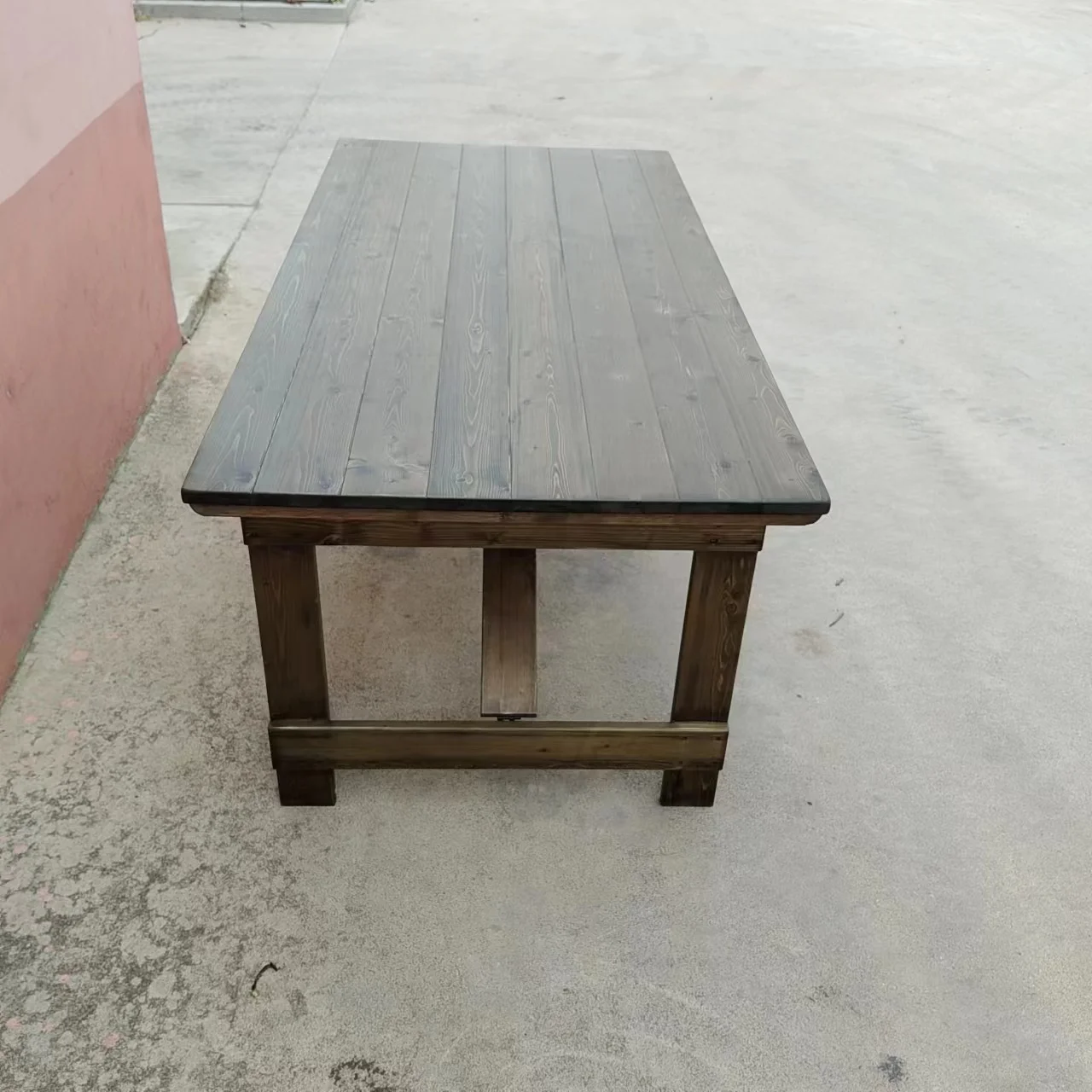 UK style Simple design Solid wood  FarmHouse Table with Foldable legs
