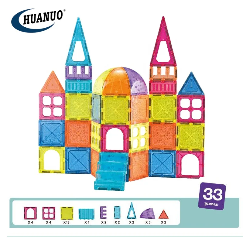 3D Magnetic Tiles KIds Gift Building Blocks Magnet Constructor Brick Sets Educational Toys for Children