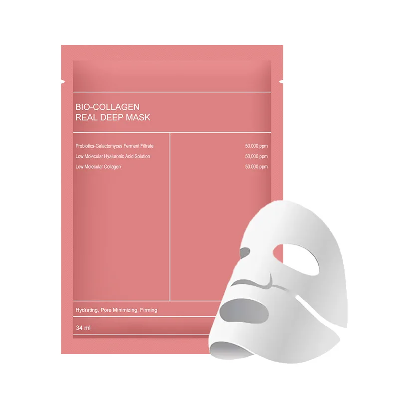 Hot New cosmetics hydrogel peptide collagen face mask sheet with whitening lifting pore minimizing face beauty masks