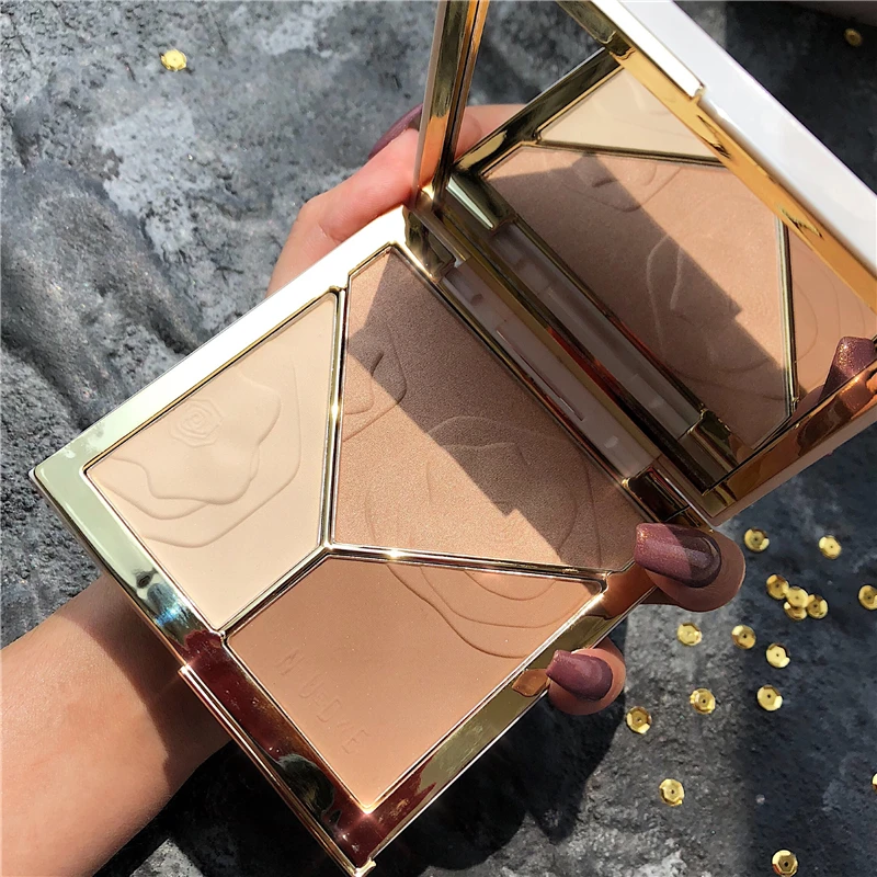 New 3D Bronzer Highlighter Cream Texture Contour Illuminator Makeup private label Highlighter pallette For Face Makeup