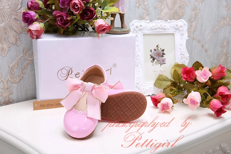 Pettigirl Wholesale Pink Baby Shoe Leather Baby Shoes Boutique Shoes For Girl GS909-01PK