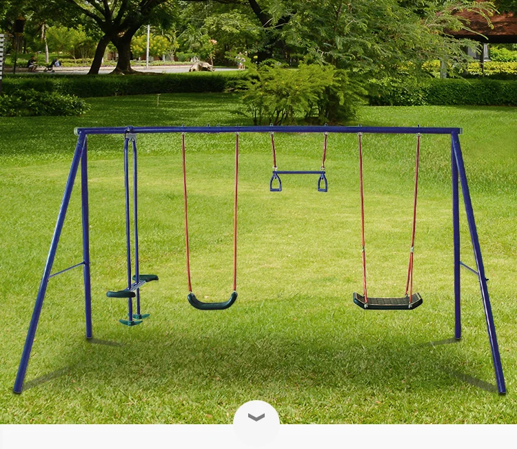 Manufacture Backyard Playground Children Outdoor Metal Swing Kids Garden Slide Swings Set