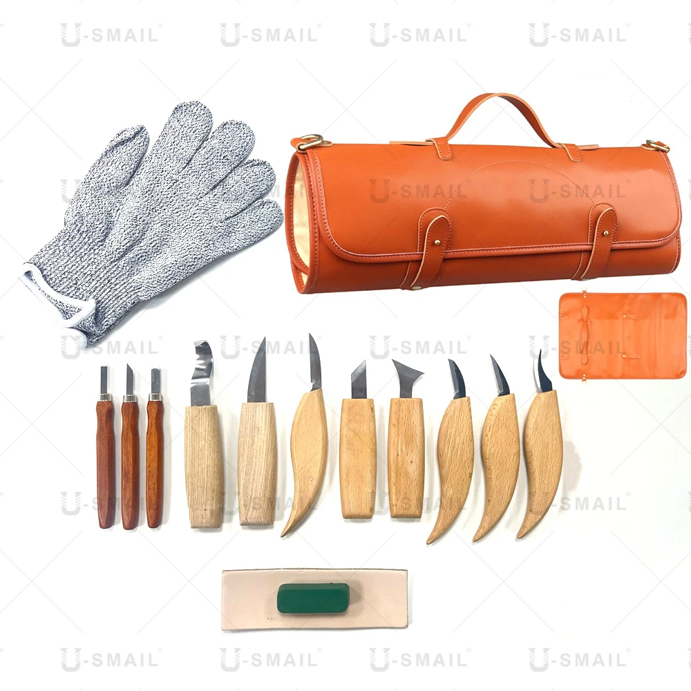 Professional DIY 16PCS  Hand Wood Carving Woodworking Cutter Knife SPOON CARVING TOOLS