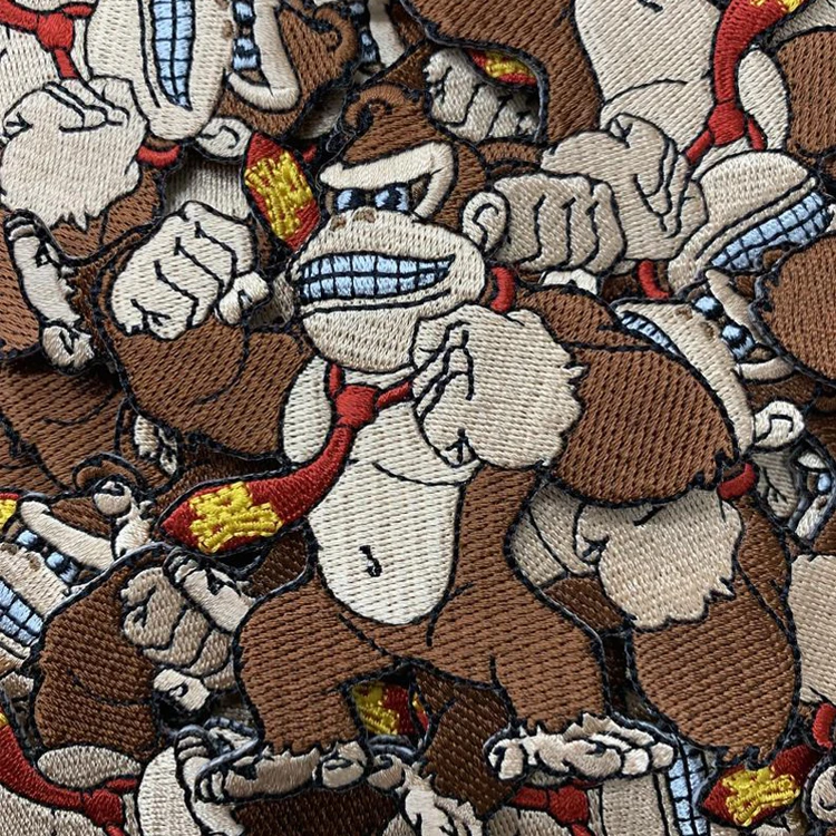 Bulk wholesale 3d custom embroidered embroidery patches sew iron on for clothing