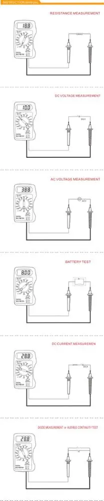 pocket size digital multimeter DT83B with Battery Test multitester electronic tool