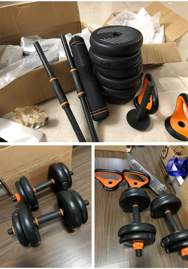 6 in 1 Fitness Gym Equipment Adjustable Weight Barbell Dumbbell Set Buy Cheap Home Cast Iron Exercise Dubell Kettlebell Kimbt