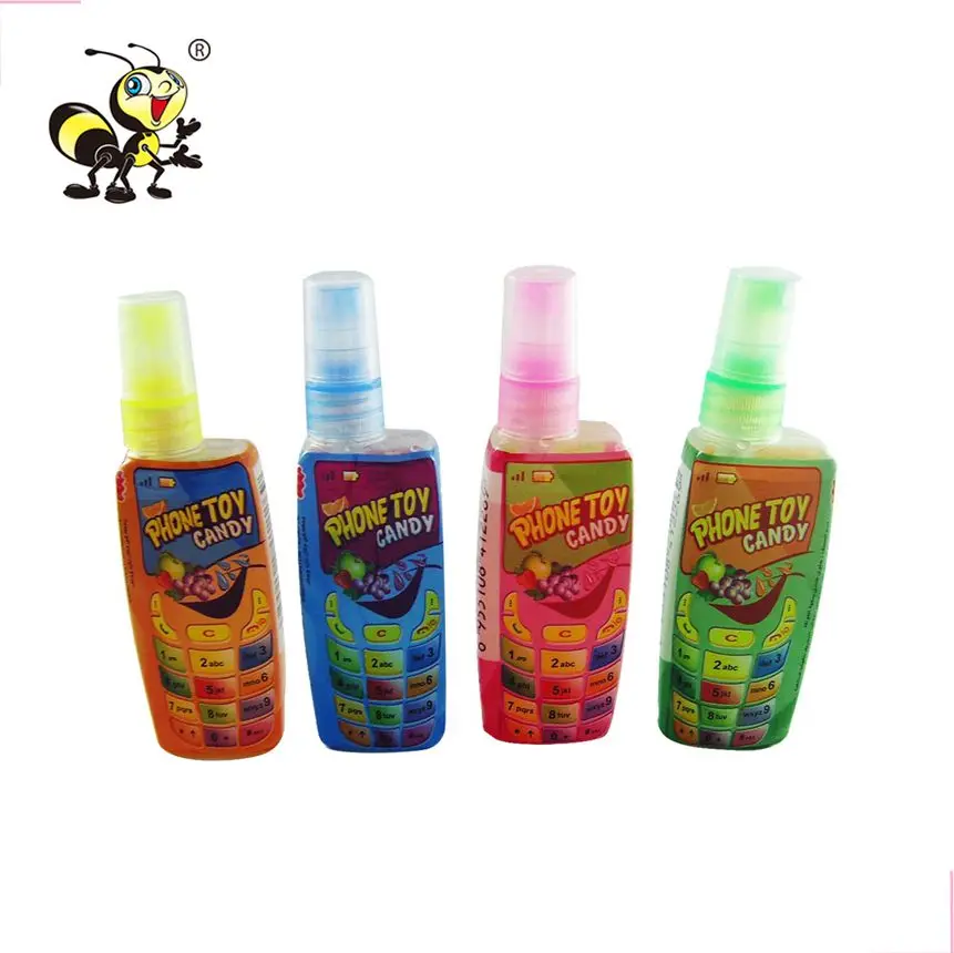 Фруктовая жидкость конфеты сладкий синий цвет Спрей конфеты кислый мобильный телефон кислотный Спрей конфеты
