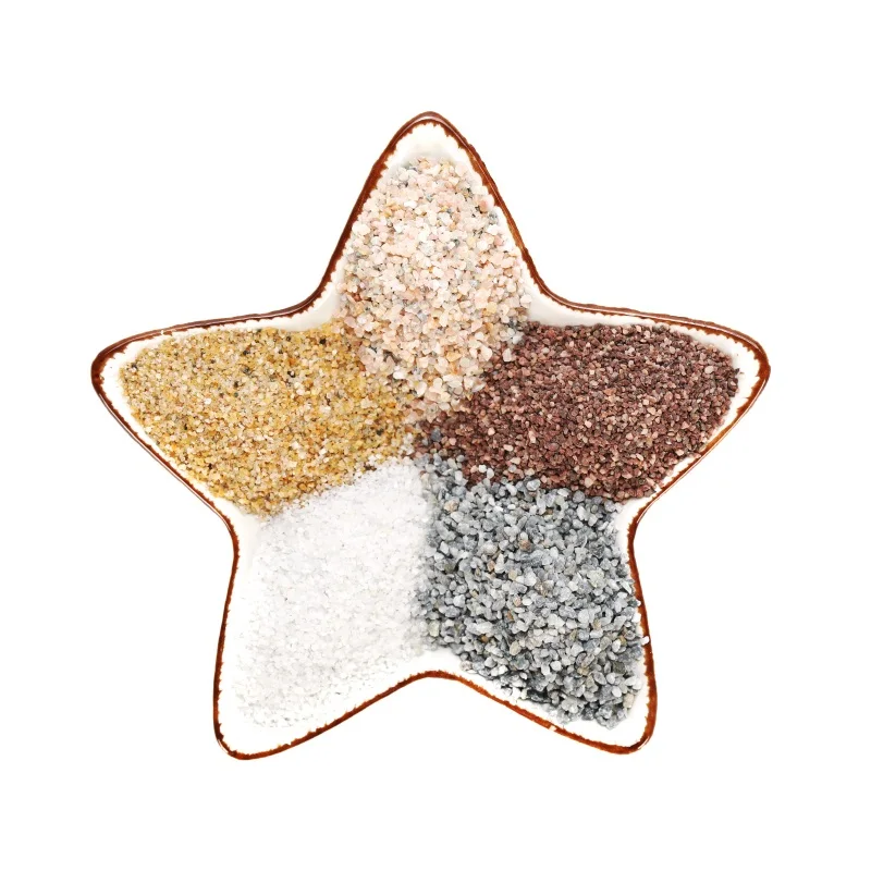 Factory price natural colored silica sand epoxy floor coating color sand for terrazzo aggregate, real stone paint
