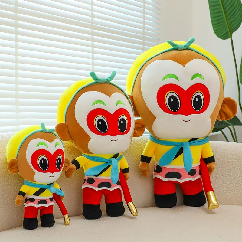 Оптовая продажа от производителя новая большая плюшевая подушка Sun Wukong кукла искусственная мягкая обезьянка игрушка для подарка на день рождения выкупа