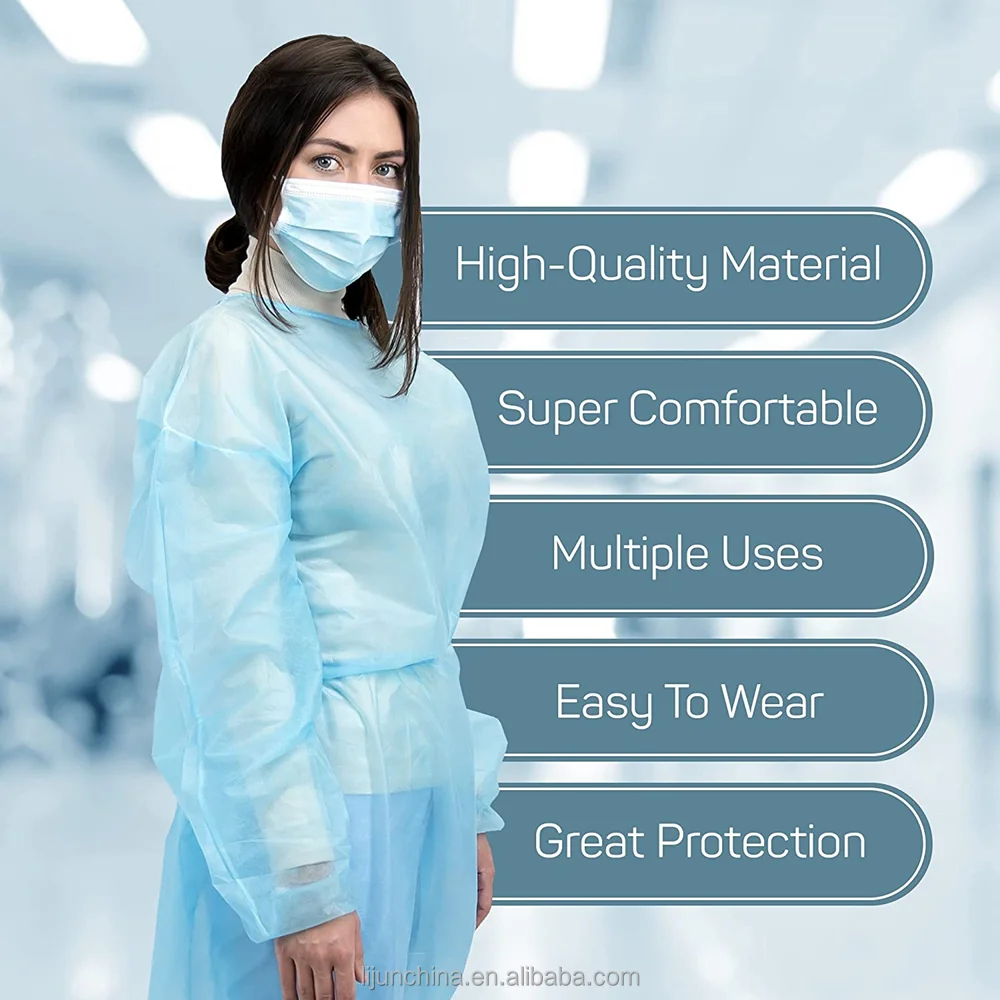 Level 2 AAMI 3 Surgical Gowns Coverall Short Sleeve Paper Dressing With Ties Pink Sergical Operating Disposable Lisolation Gown