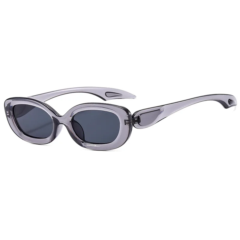 3764 Cool Futuristic Black 2024 Sunglasses Women Brand Luxury Sun Glasses Vintage Uv400 Protection Small Frame Oval Sunglasses