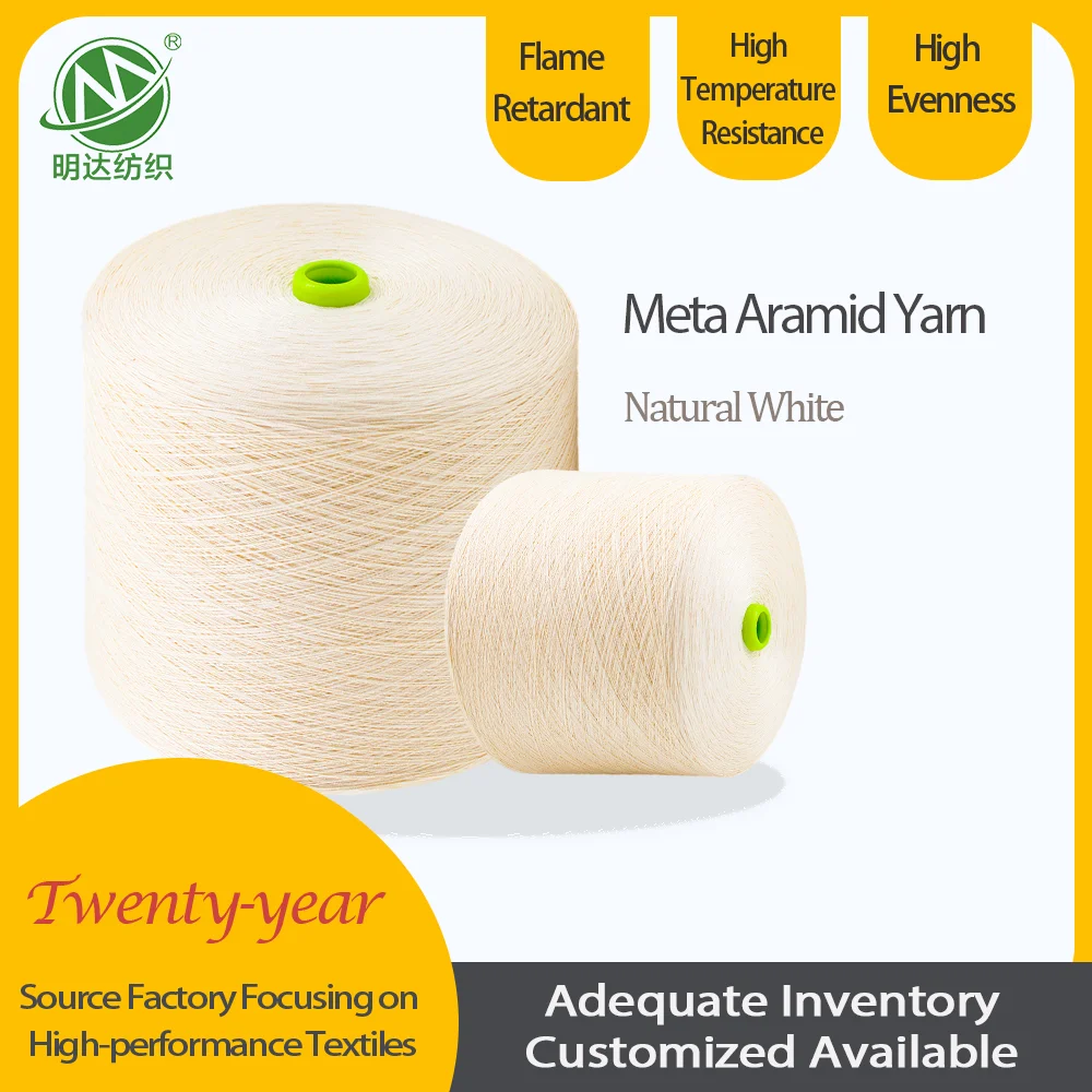 Meta Aramid Yarn Flame Resistance  High Temperature Retardant for Knitting Weaving High Strength Technical Yarn