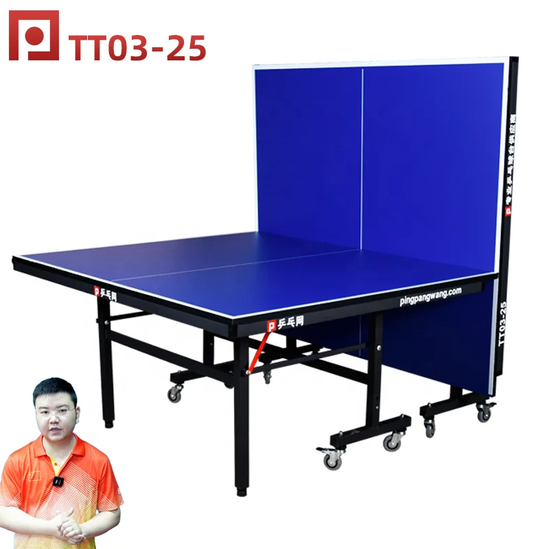 PINGPANGWANG TT03-25 table tennis tables professional game training pingpong paddle use indoor Movable and foldable board OEM