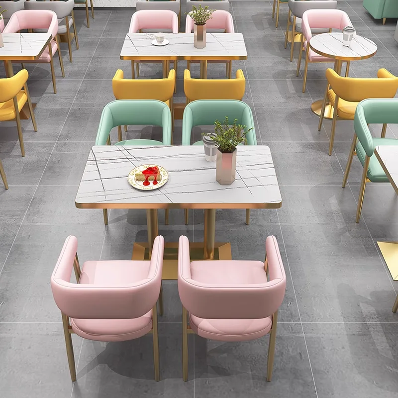 light luxury modern restaurant booth seat high back sofa sets cafe bench seating fast food colorful restaurant furniture