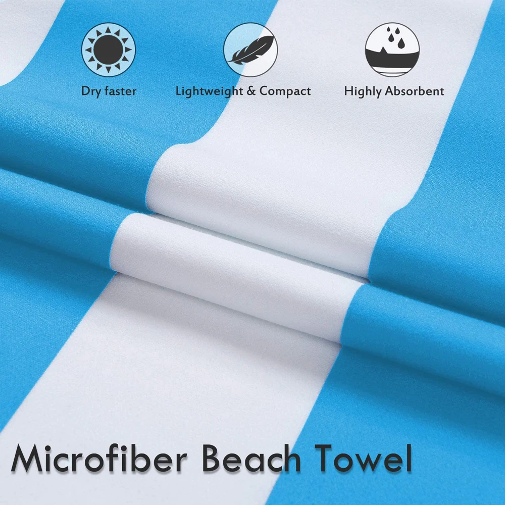 
Custom logo summer reactive printed recycled material micro fiber beach towels 