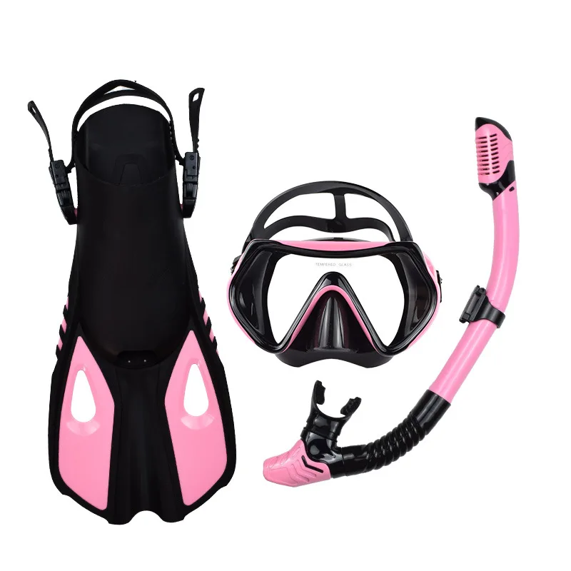 Customized snorkeling and diving goggles adjustable swimming fins diving equipment set swimming and snorkeling set