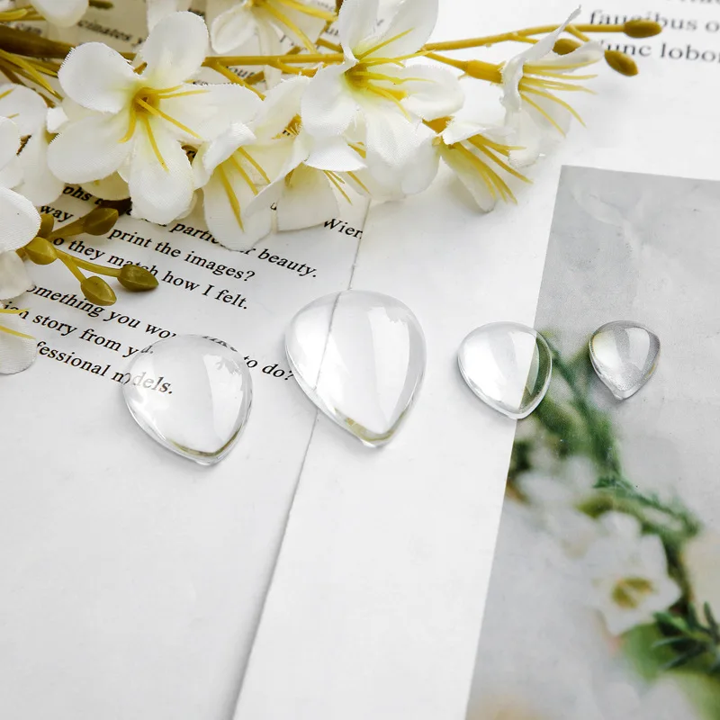 10*14MM 13*18MM 18*25MM Half Water Drop Shape Clear Glass Cabochon for DIY Jewelry Bezel Cabochon Beads