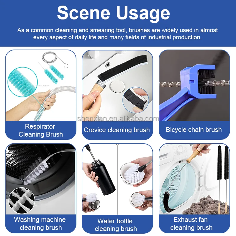 Long Water bottle cleaner Brushes Kitchen Scrub Washing Set