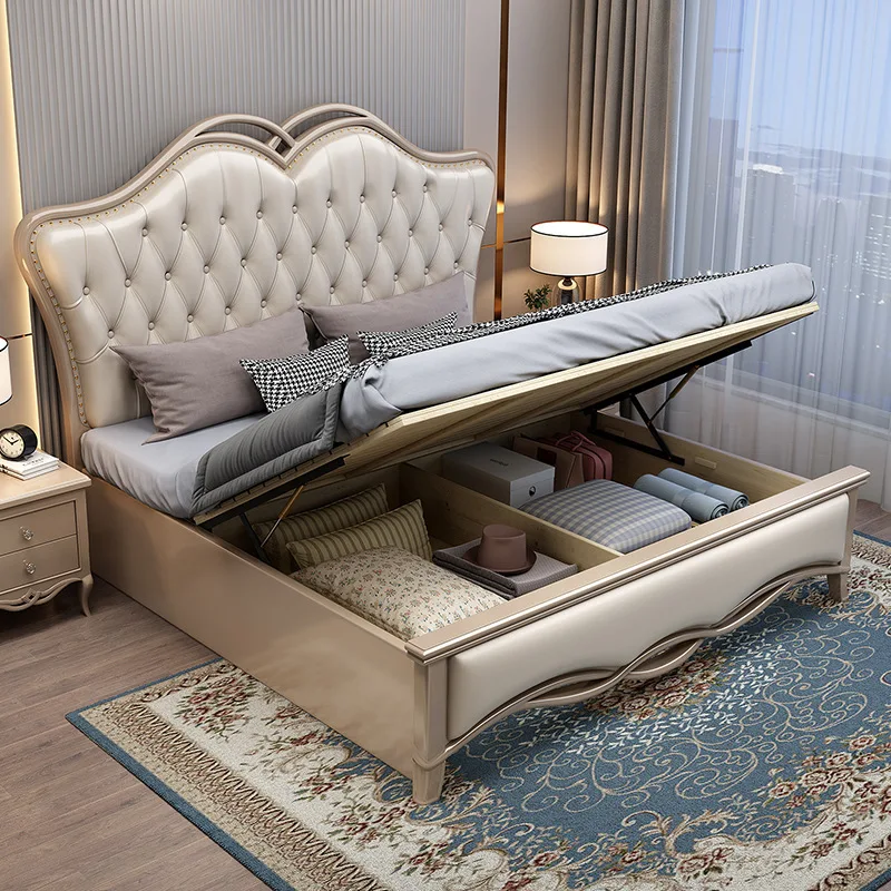 Europe Home apartment Bedroom Furniture  Modern Style 1.5m&1.8m Master Bedroom Double Bed set