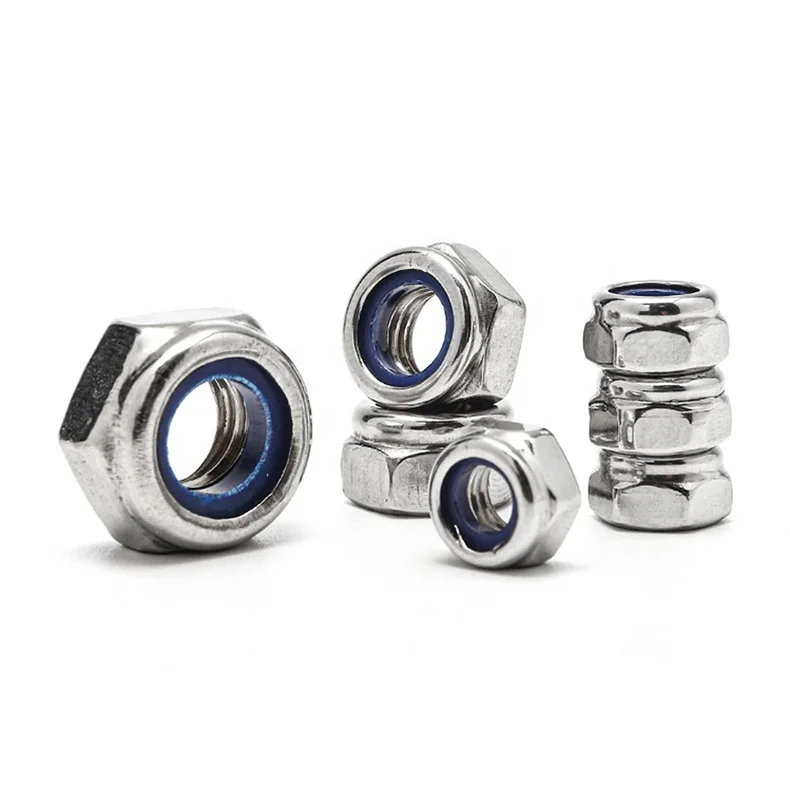 Nylon Insert Nut Stainless Steel 304 Hex Nylon Insert Lock Nut