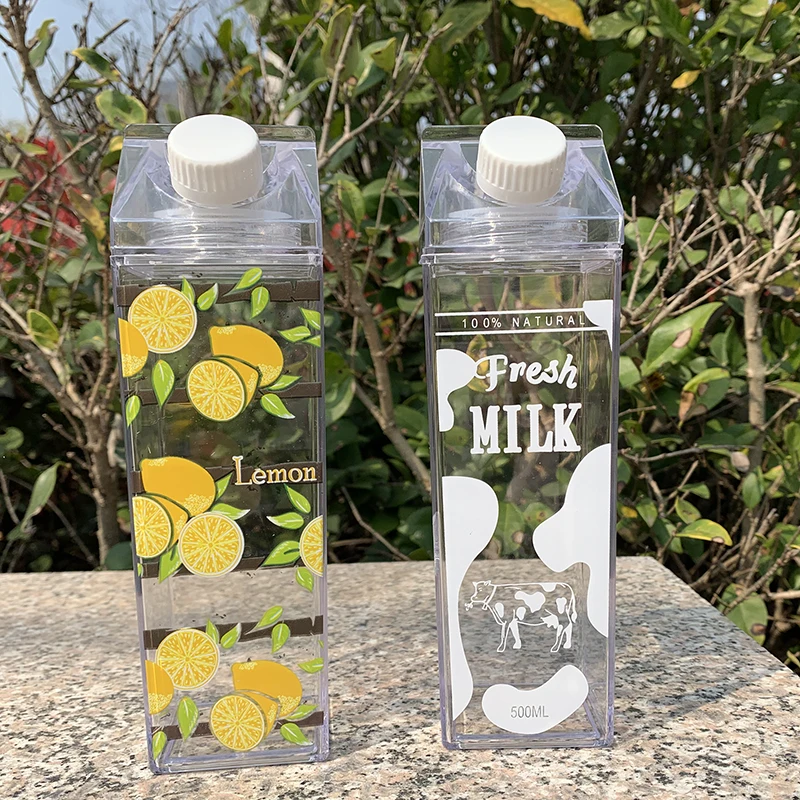 
Wholesale Custom 1 Liter Plastic Fancy Drinking Milk Carton Water Bottle Plastic Mineral Water Bottle 