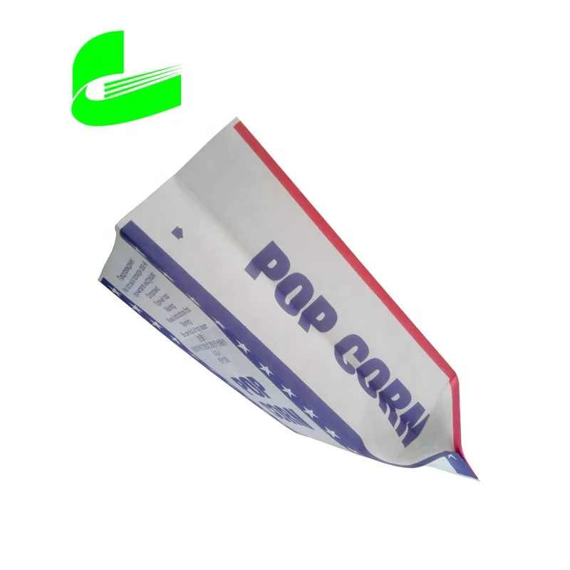 Microwavable food packing popcorn bags