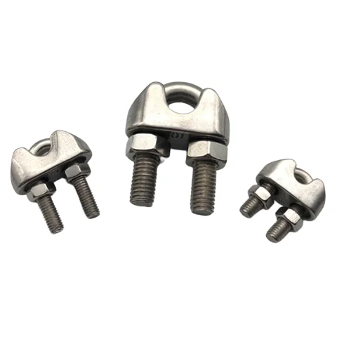 DIN741 Standard Stainless Steel Wire Rope Clip U-Bolt Clamp with Zinc Finish