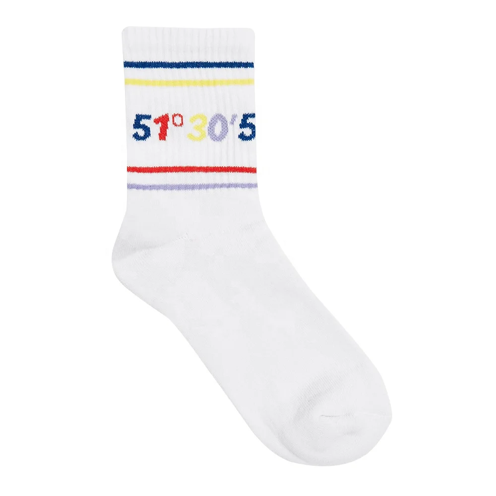 
Custom Iconic Embroidery Woven Logo Dress Socks for men 