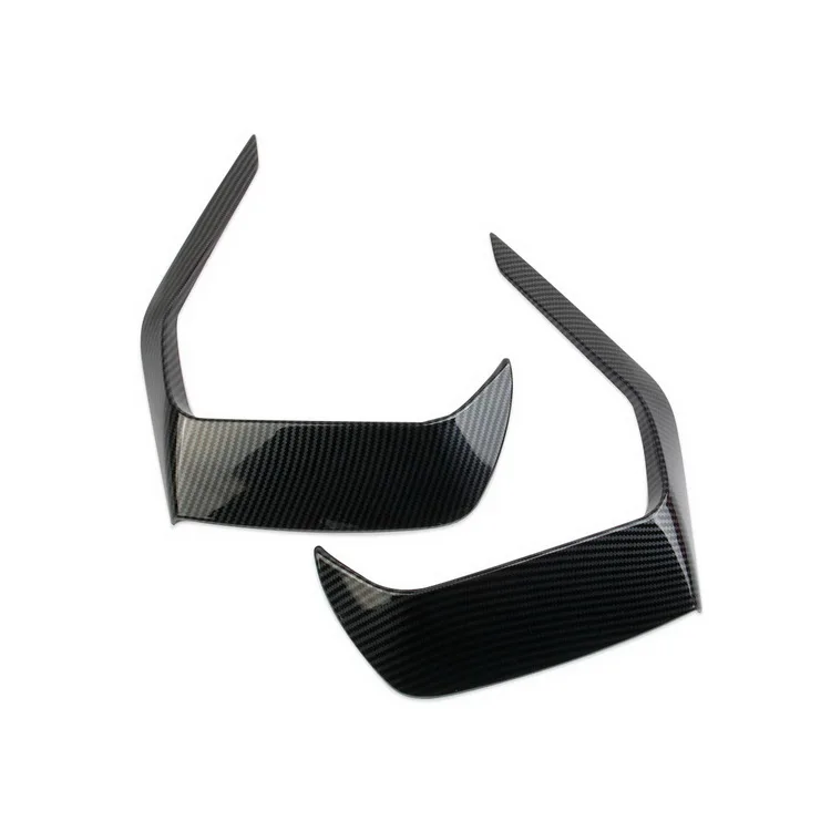 Carbon fiber style front bumper light lamp cover trim frame  for Ford Mustang 2024 decoration Accessories