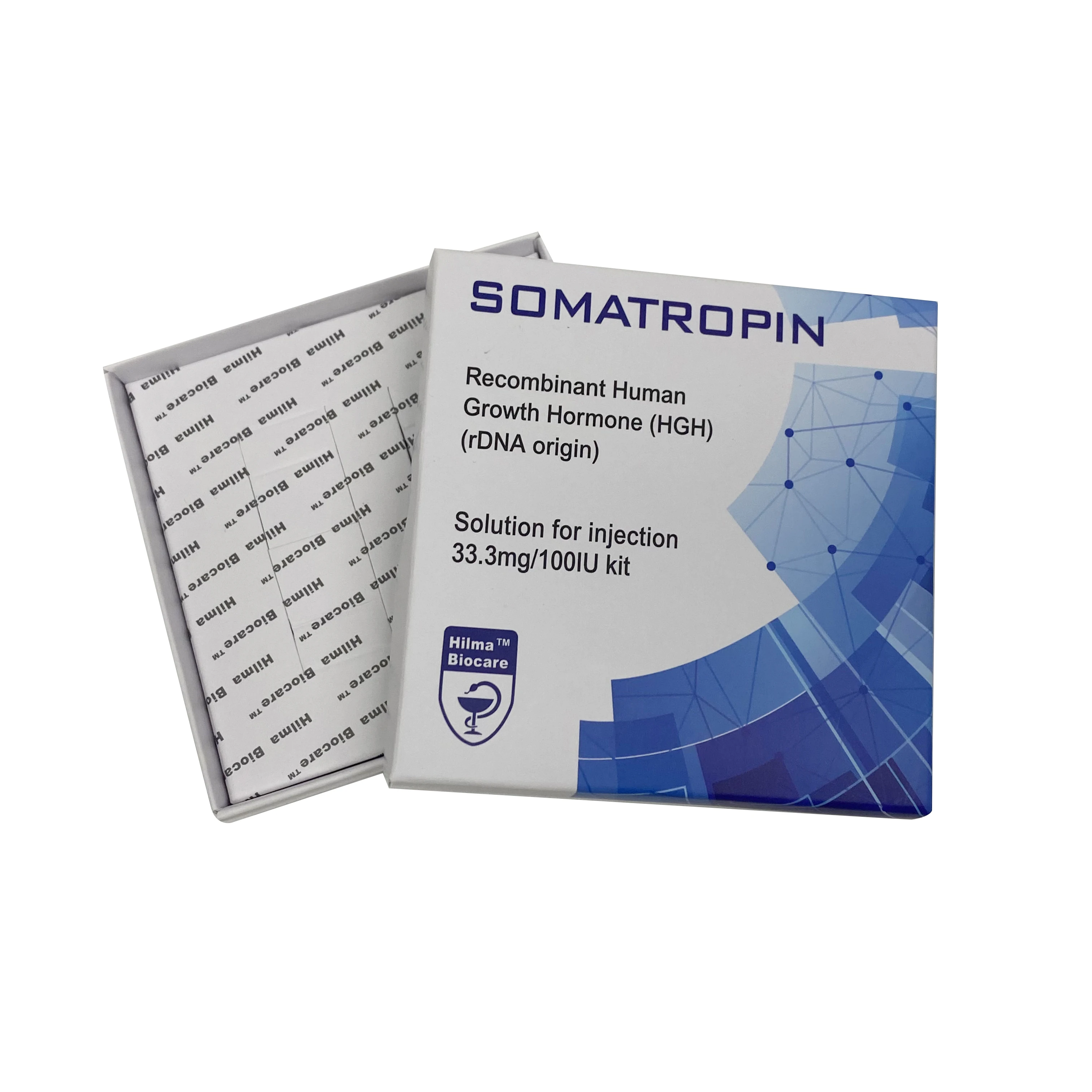 Customize Pharmaceutical Peptides bodybuilding hcg 5000iu injection vial box packaging