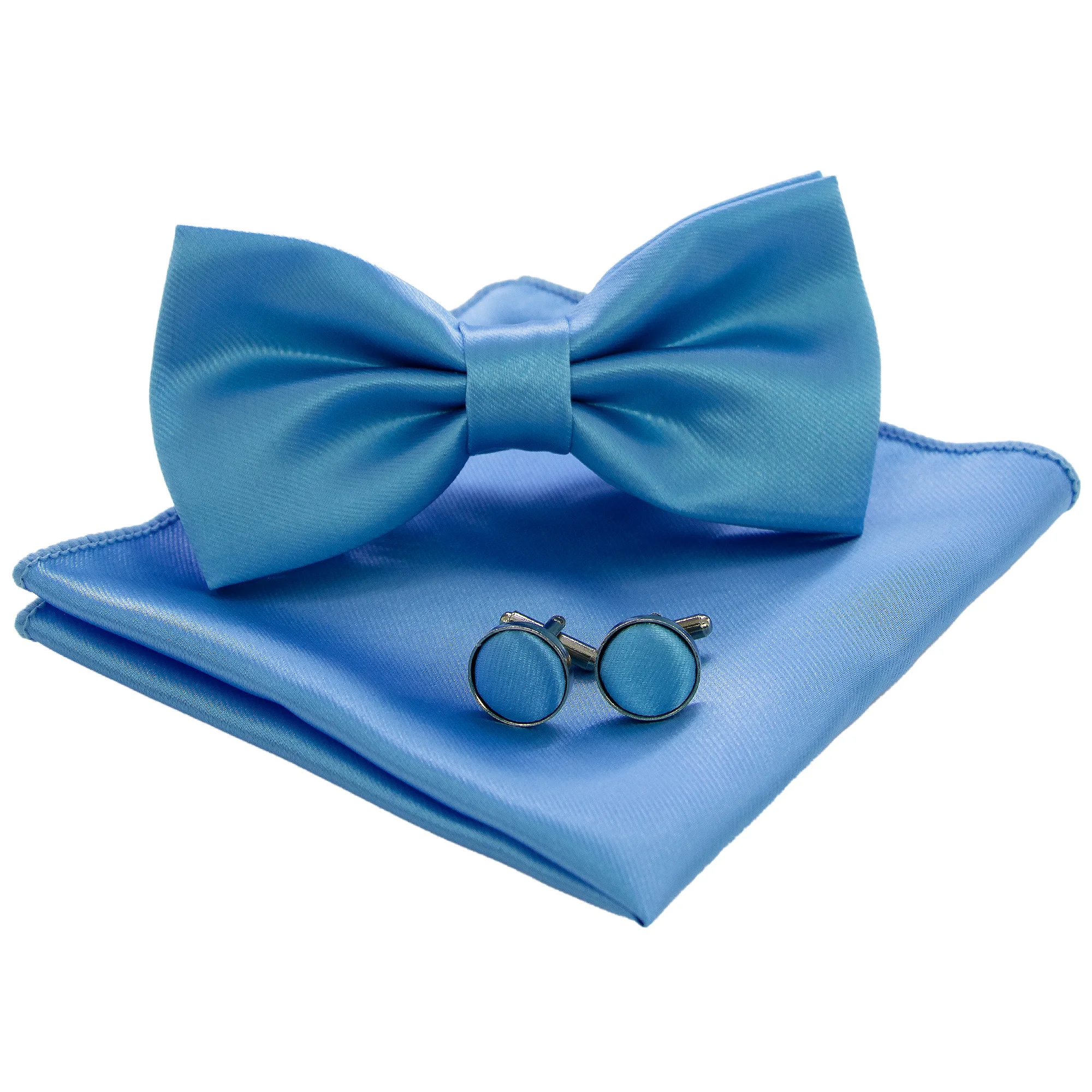 Best selling classic elegance three fold modern novel design cheap collar bow tie ties green