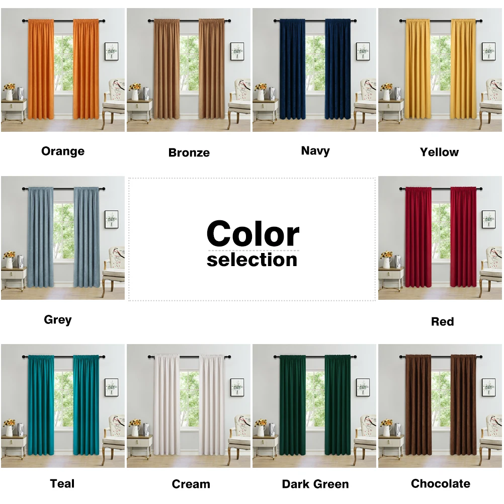 Modern Style Soft Heavy Velvet Curtains for the Living Room Blackout Cortinas Fabric Cloth for Home Ready Made