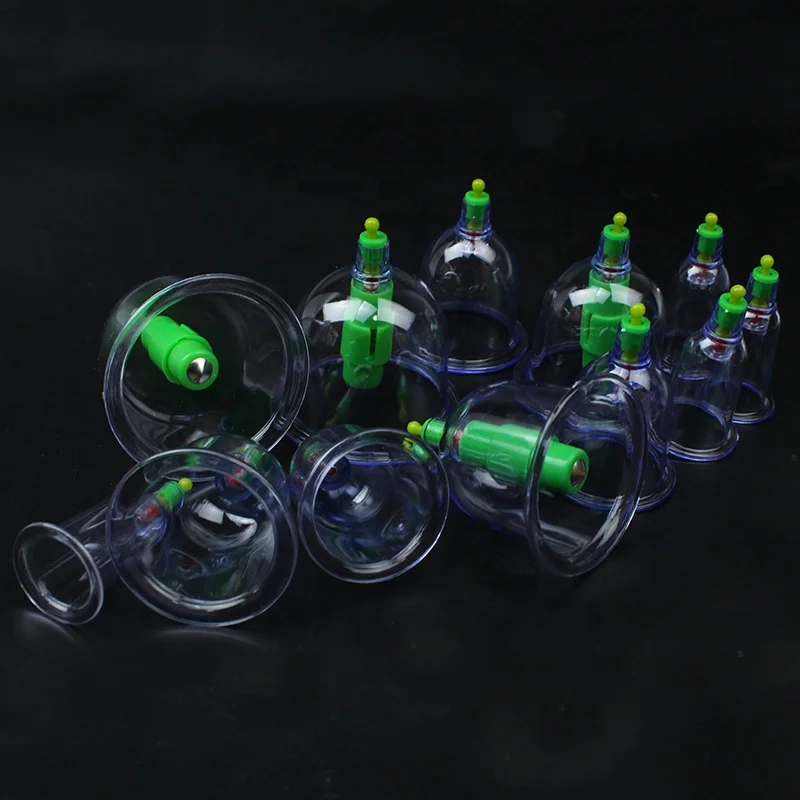 Custom Hijama Cups Vacuum Cupping Anti Cellulite Cup Set for Physiotherapy Body Massage Professional Cupping Therapy Set