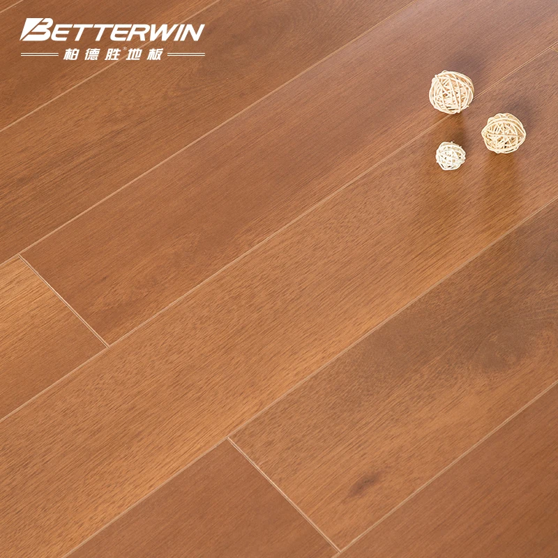 8mm-12mm Click Laminate Wood Flooring Waterproof Anti-Slip Easy Installation Walnut Color Laminate Flooring