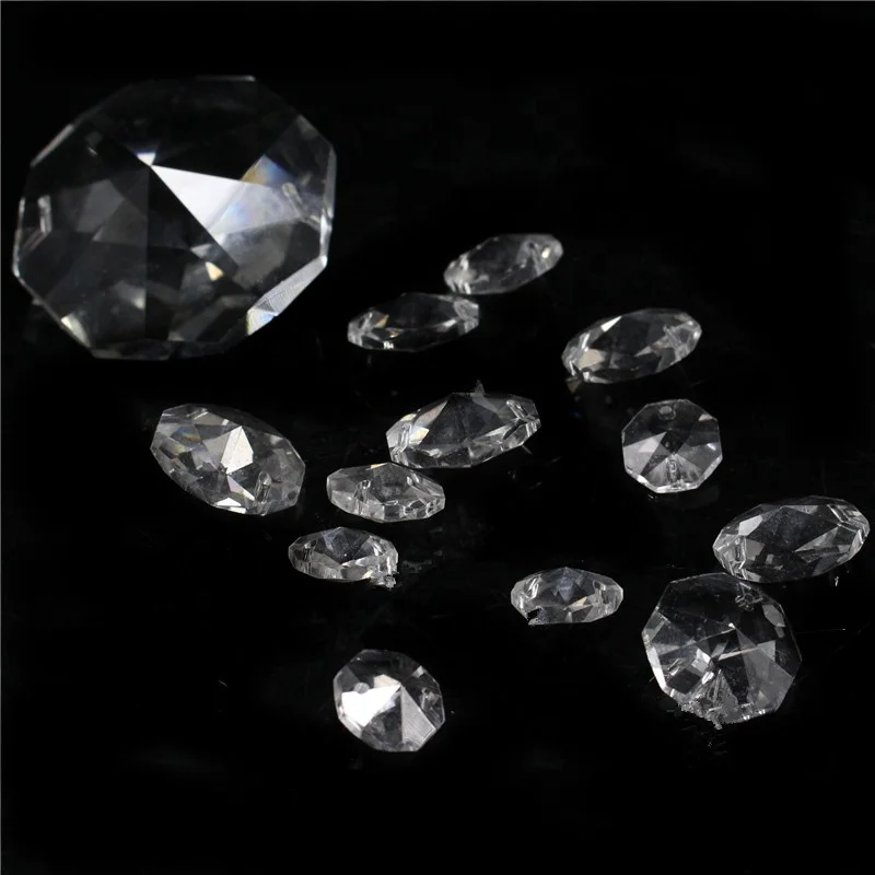 K9 14mm machine cut crystal glass octagon beads for chandeliers beads jewelry bead chandelier