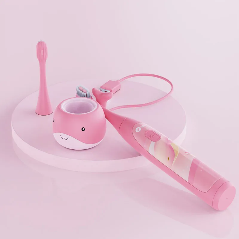 New 2022 USB Charging Ultrasonic Kids Electric Toothbrush With Blue tooth