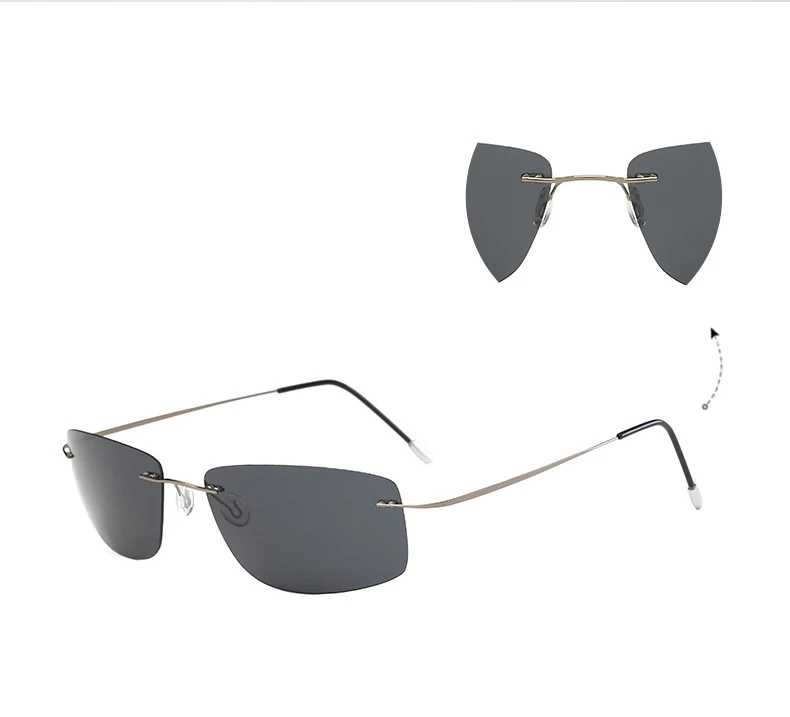 YTSJY5447 2022 new arrivals fashion custom Ultralight Flexible driving goggles frameless titanium polarized sunglasses price