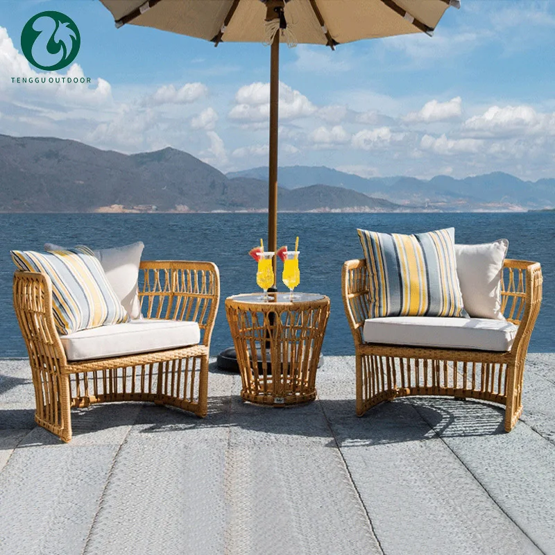 Manufacture Outdoor Furniture Sofa Set Rattan Garden Sofa Rattan Furniture