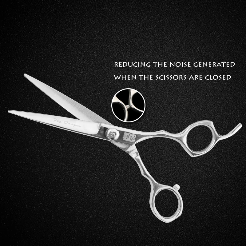 Feilong 6 Inch Salon Hairdressing Cutting and Thinning Barber Scissors Hair Stainless 420 Adjustable Mirror Poish Curved 51-52