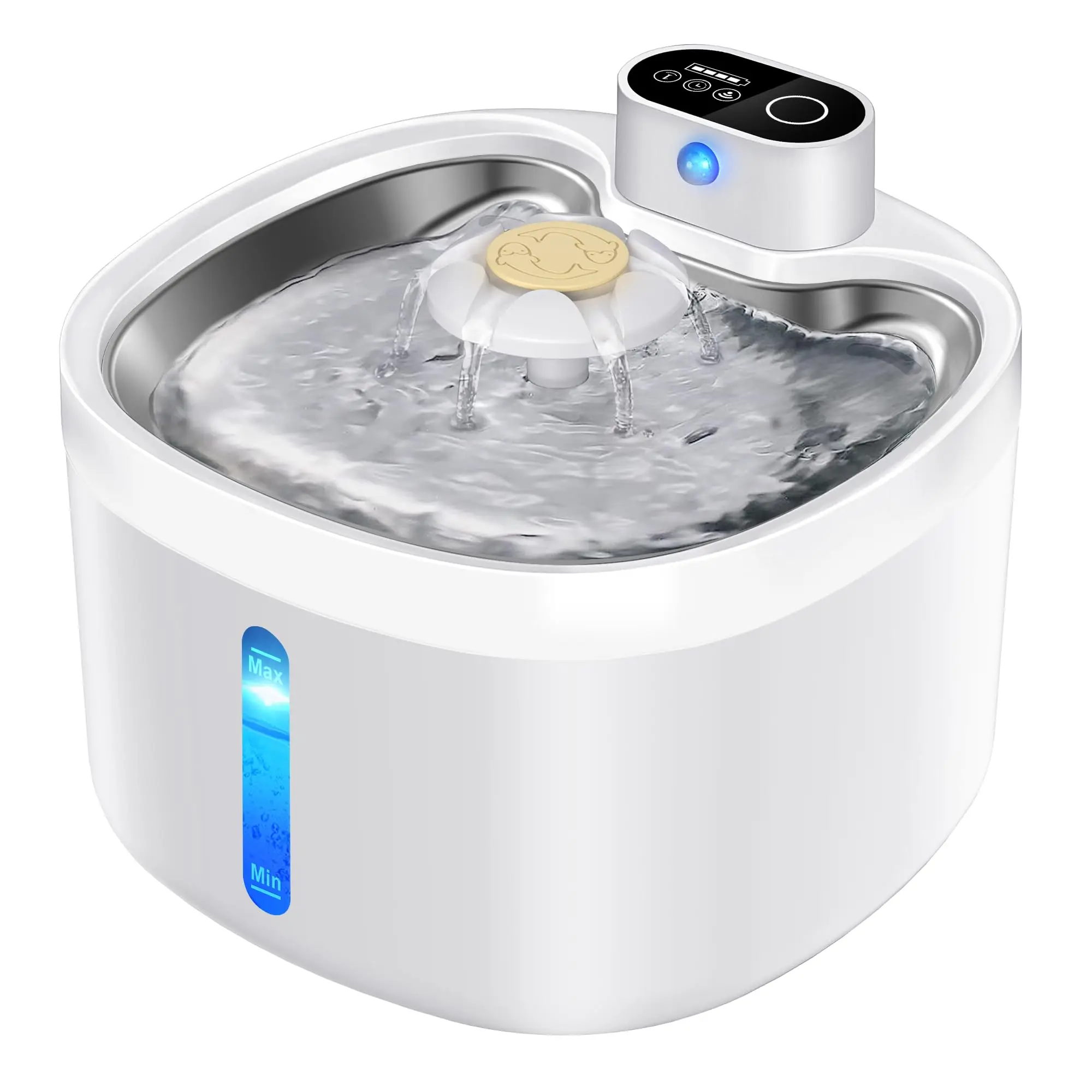 Wholesale ultra quiet USB rechargeable 88oz/2.6L wireless pet dispenser water fountain filter feeder for cats with sensor