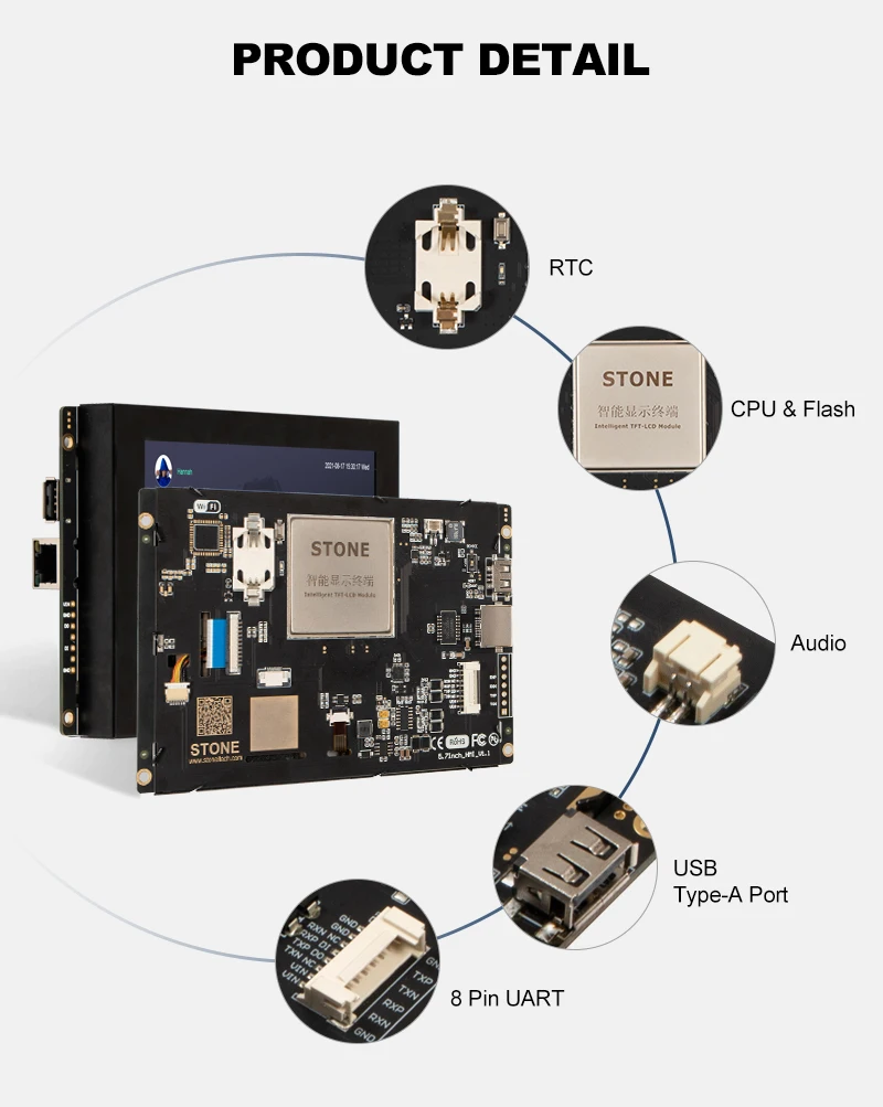 From 3.5' to 15.1' screen TFT LCD HMI Modules Raspberry Aduino RS485 232 422 TTL Json Hex Monitor Controller panel Display