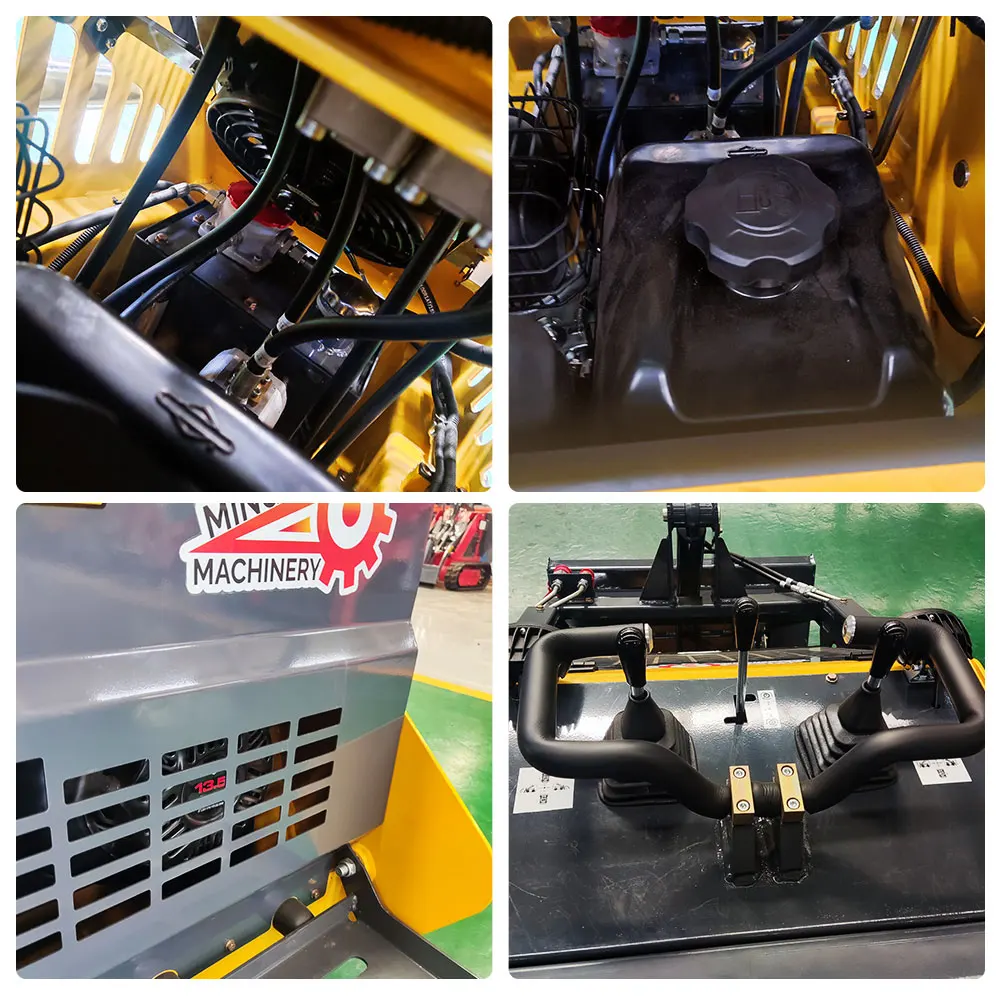 Upgradeable 3 Pumps and 3 Valves Track Model Small Skid Steer 380kg Skid Steer Loader for Sale
