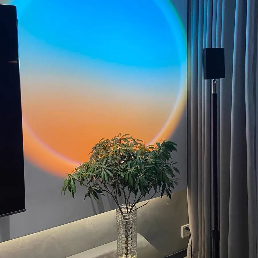 2022 High Quality plastic led sunset projector Lamp LED Sunset sunrise Light Halo Lamp